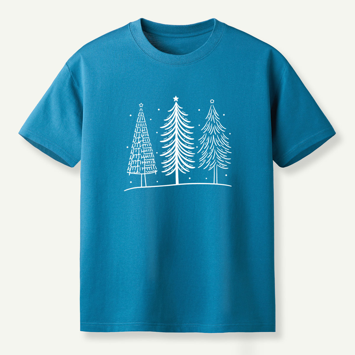 Hand Drawn Winter Christmas Tree Trio T-Shirt