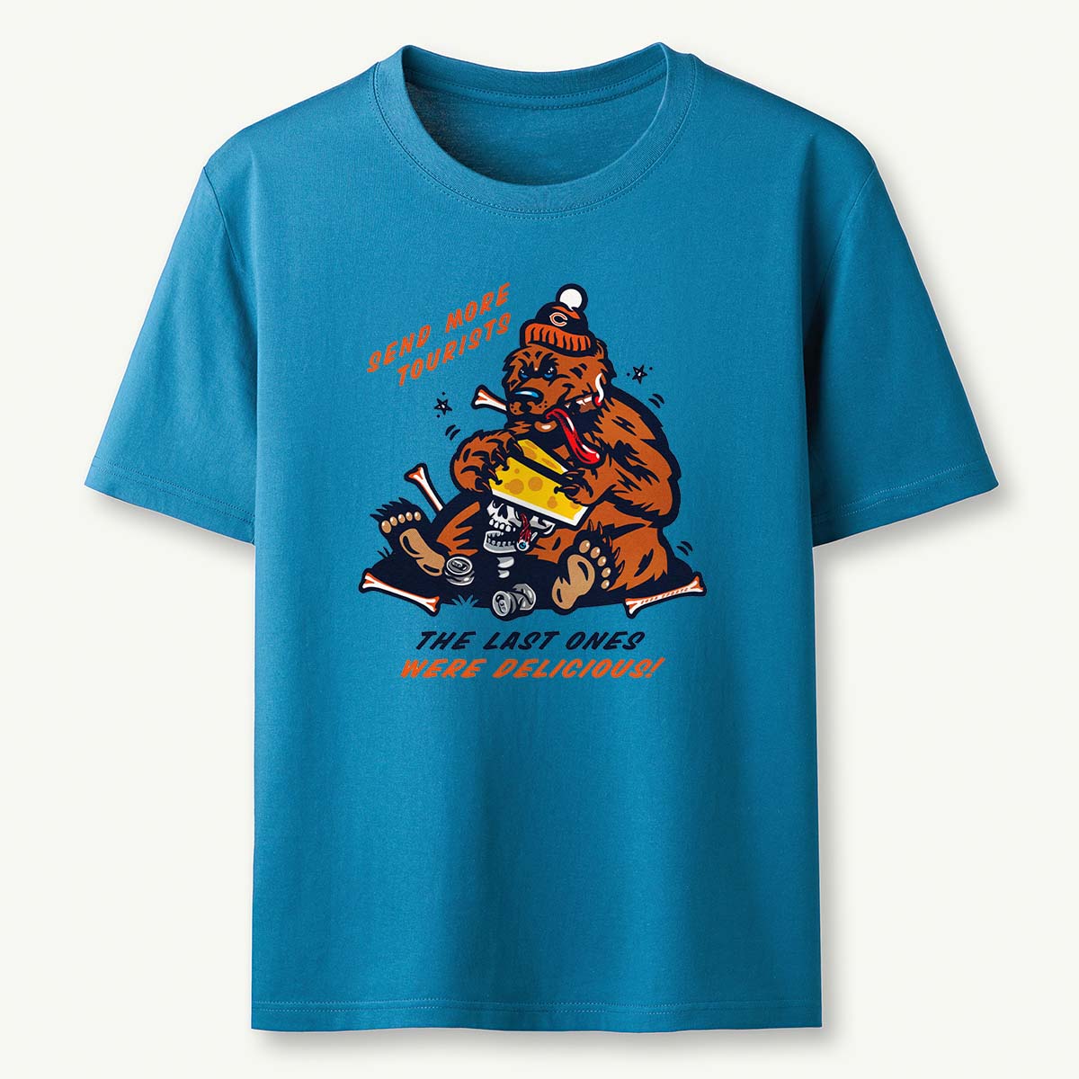 Send More Tourists Vintage Funny Bear T-Shirt