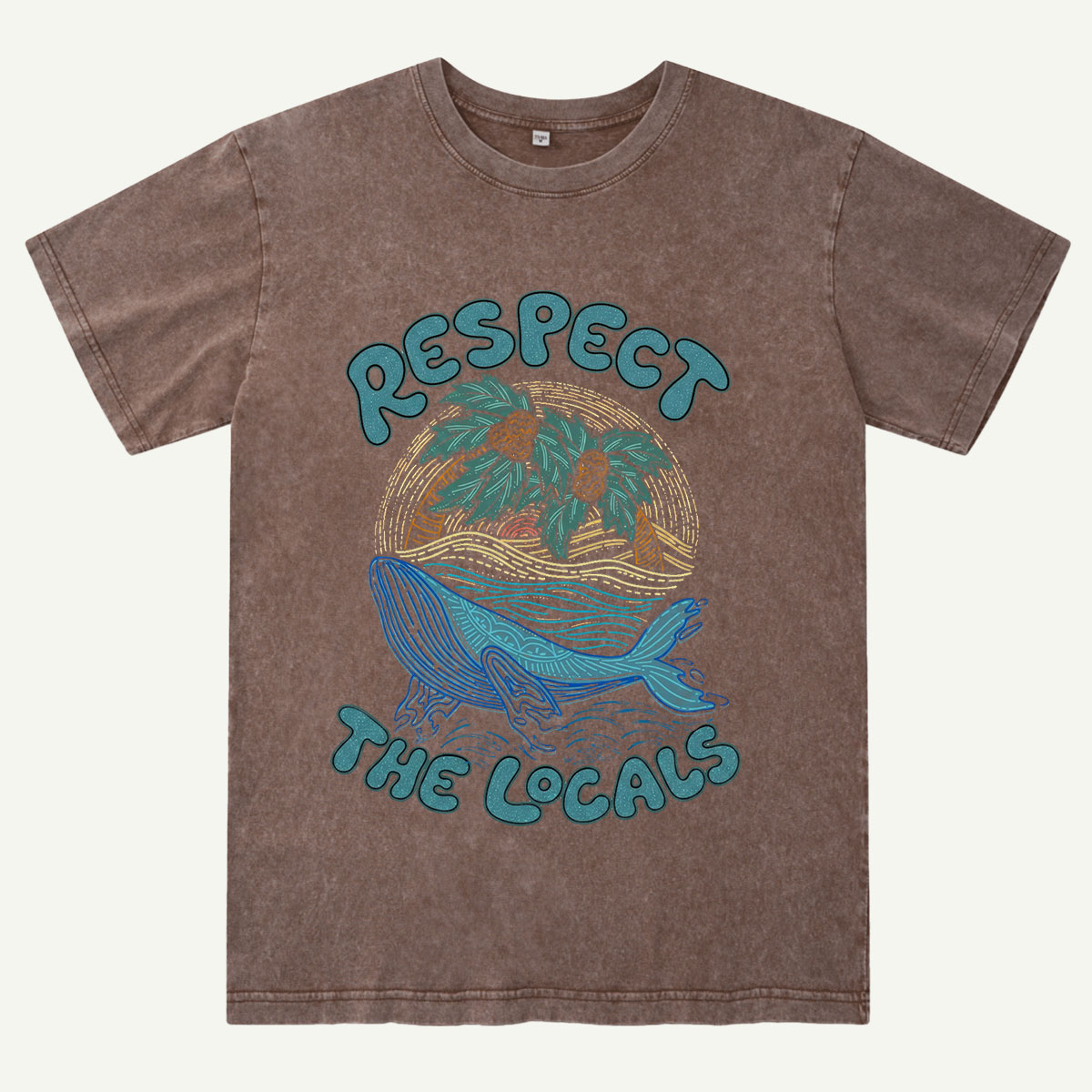 Respect the Ocean Whale Washed T-Shirt
