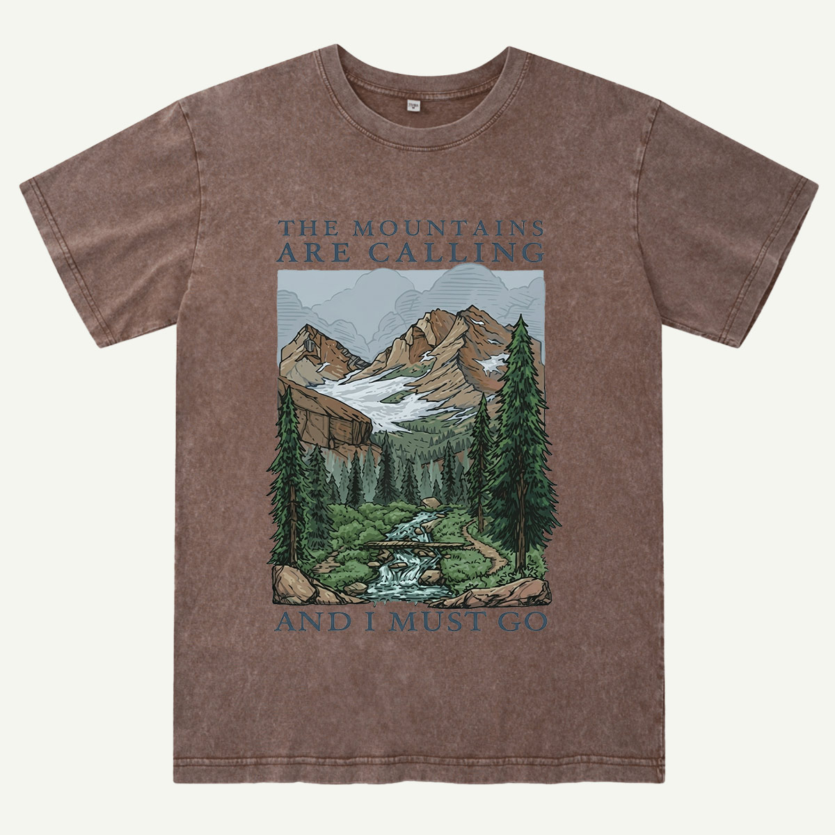 Mountain Adventure Landscape Washed T-Shirt