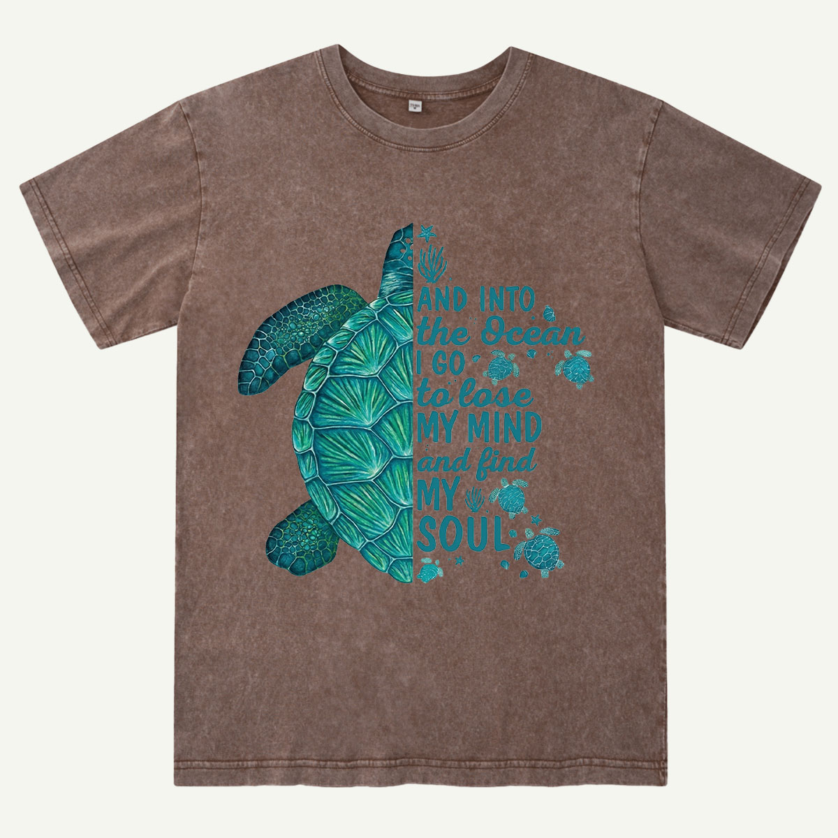 Sea Turtle Ocean Quote Washed T-Shirt