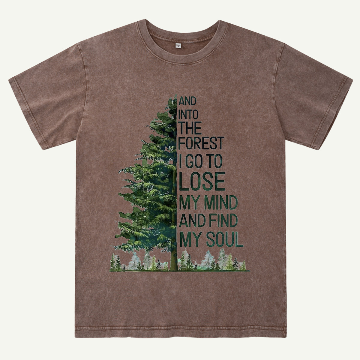 Tree Outdoor Hiking Adventure Forest Nature Washed T-Shirt