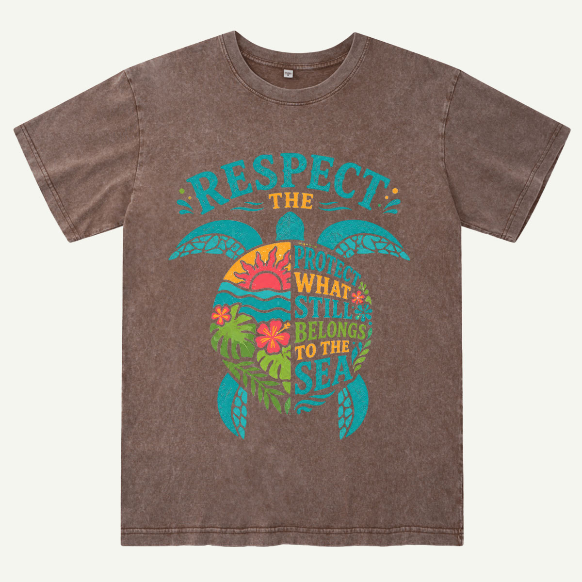 Ocean Conservation Sea Turtle Washed T-Shirt