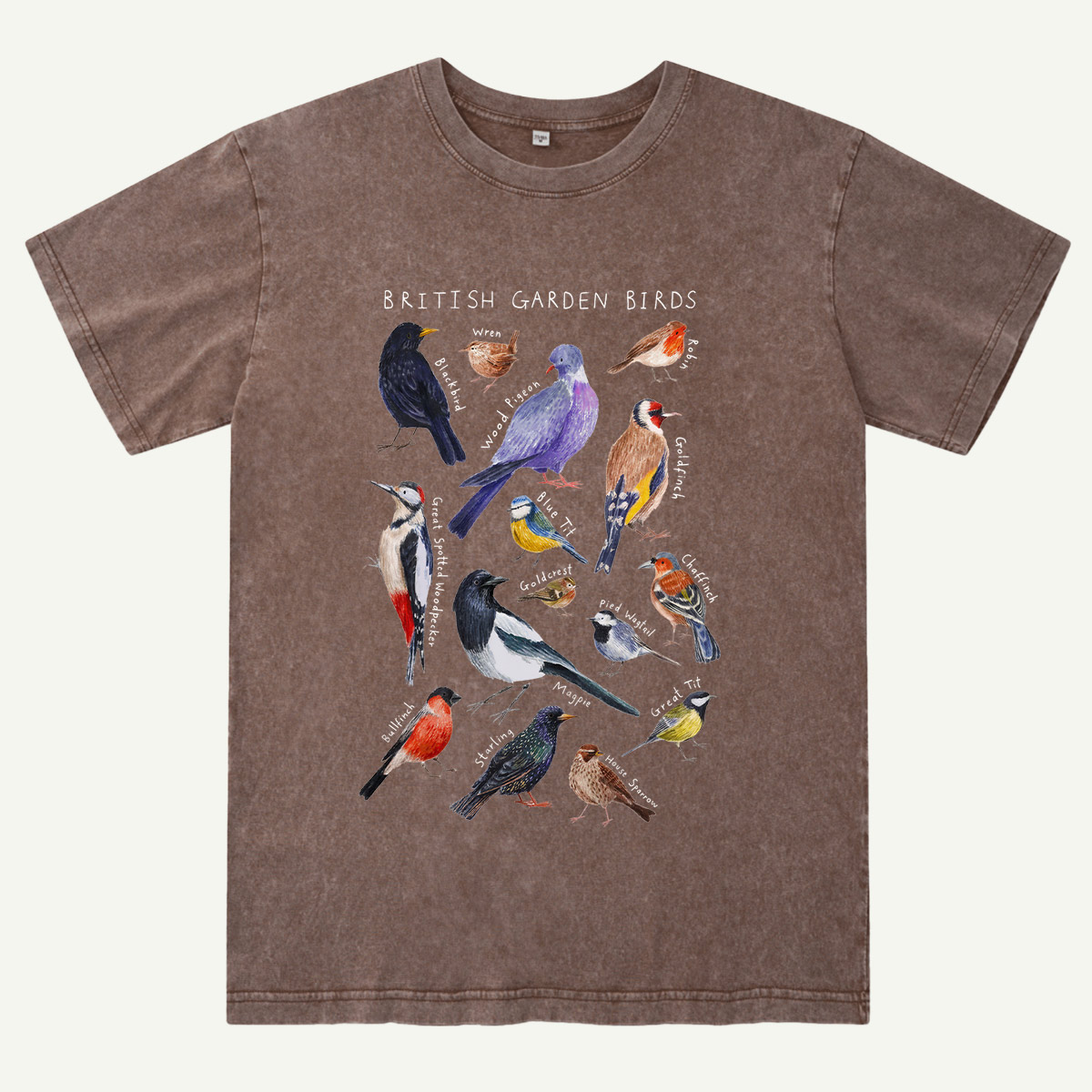 Botanical Garden Birds Wildlife Birdwatching Washed T-Shirt