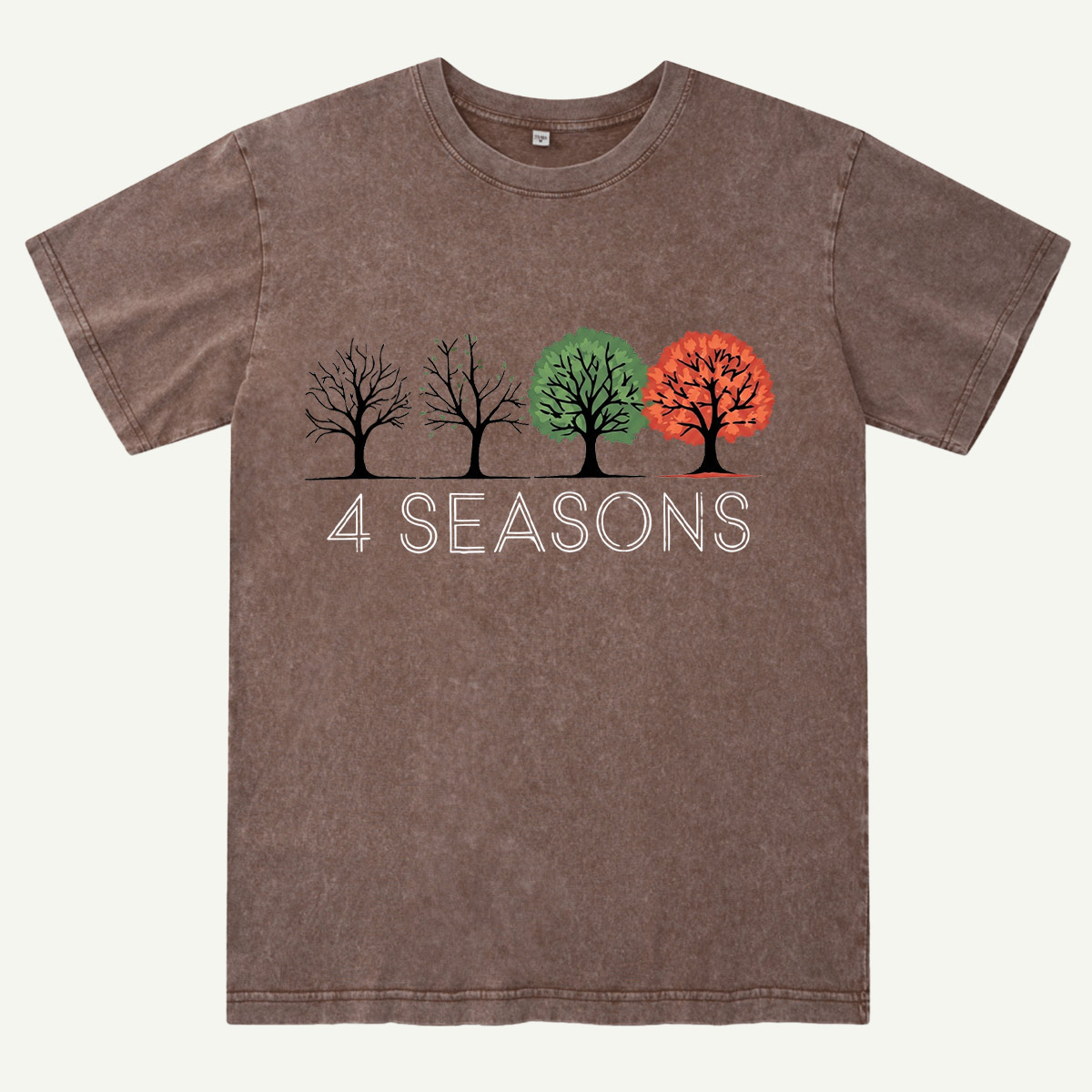 Seasonal Tree Evolution Nature Cycle Washed T-Shirt