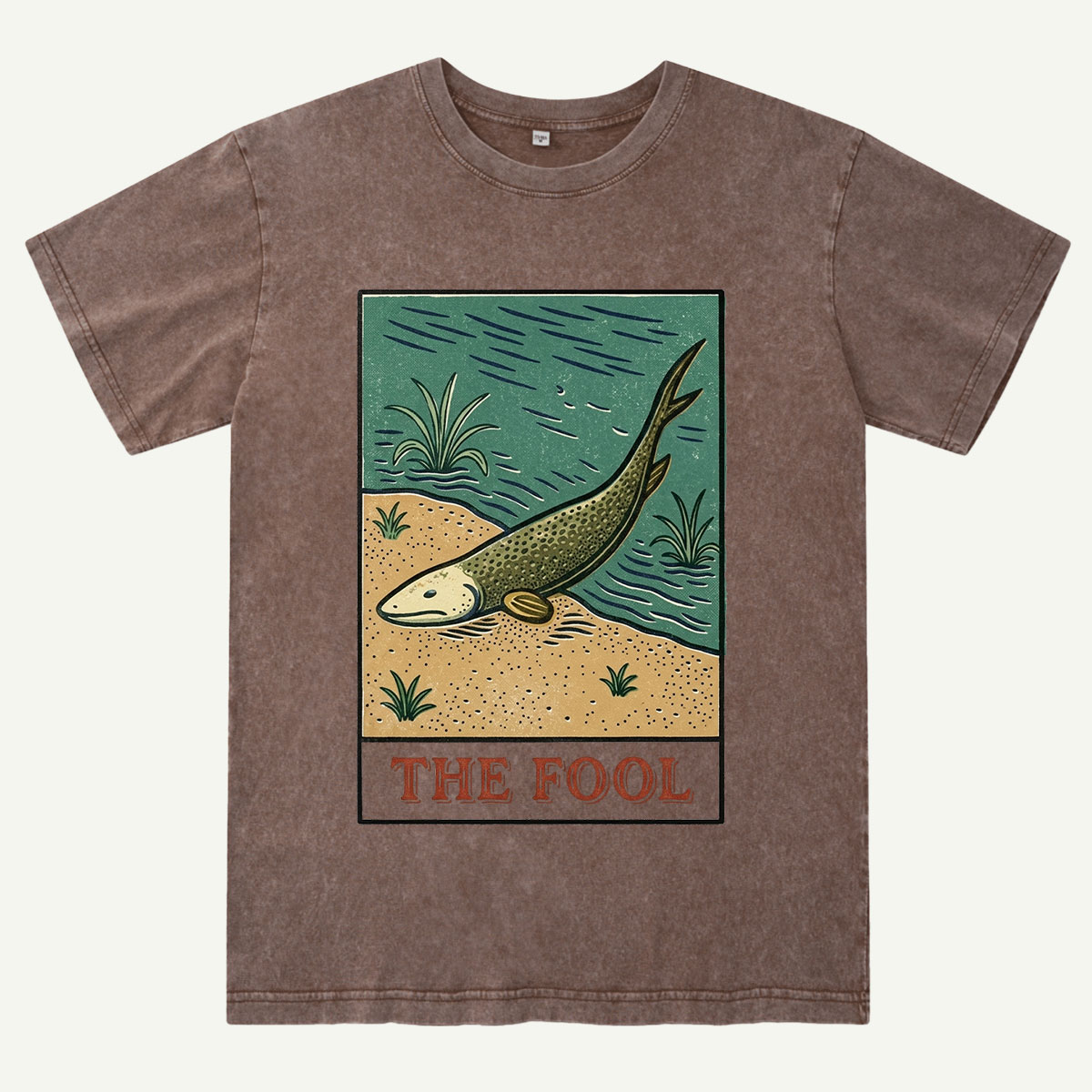 Vintage Lungfish Tarot The Fool Washed T-Shirt