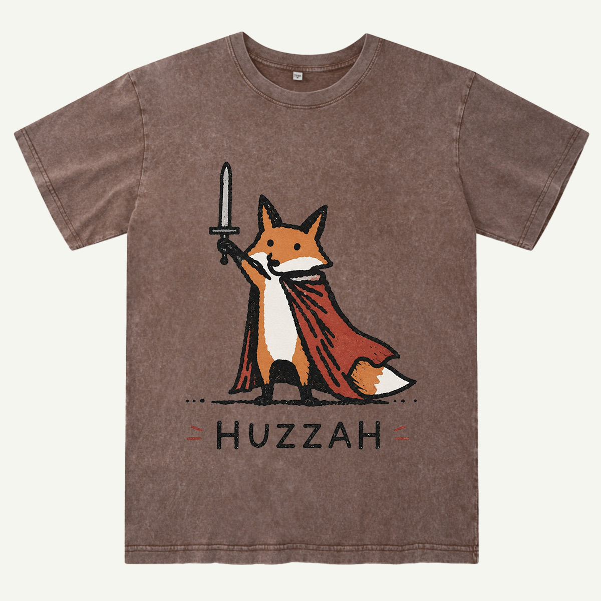 Huzzah Fox Knight Washed T-Shirt