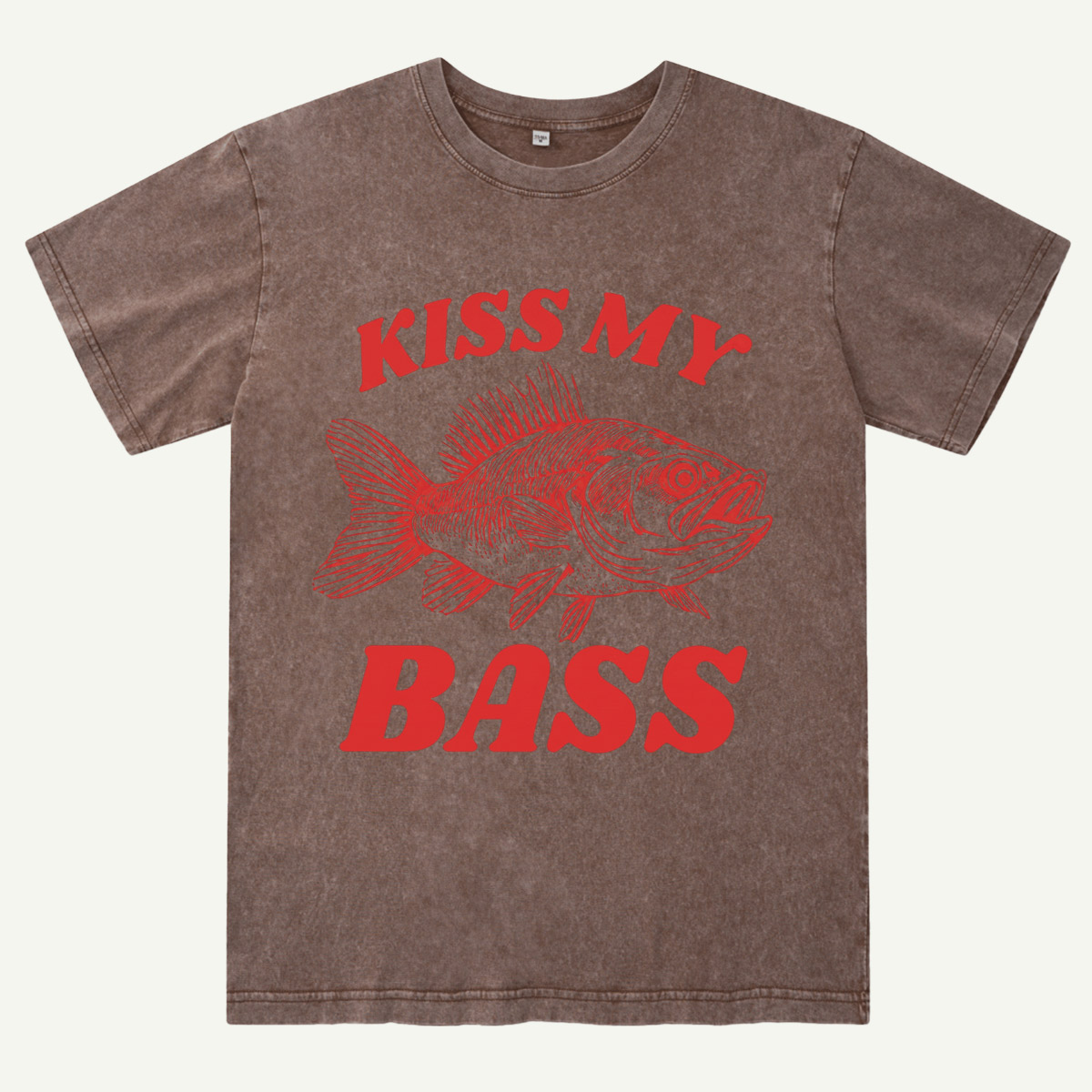 Kiss My Bass Fishing Washed T-Shirt