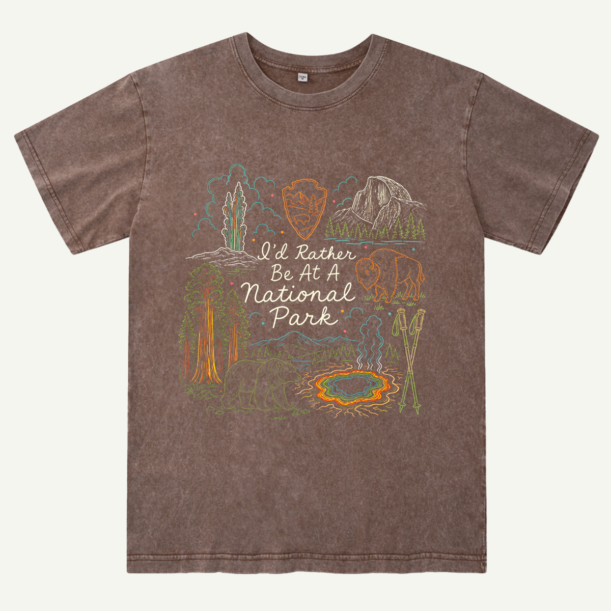 I’d Rather Be at a National Park Washed T-Shirt