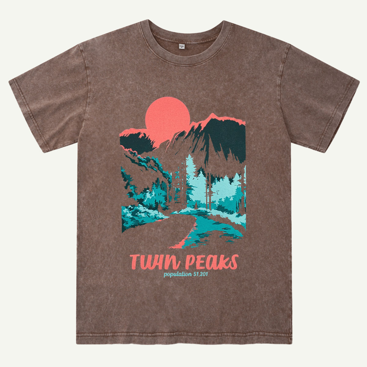 Mountain Sunset Outdoor Forest Washed T-Shirt