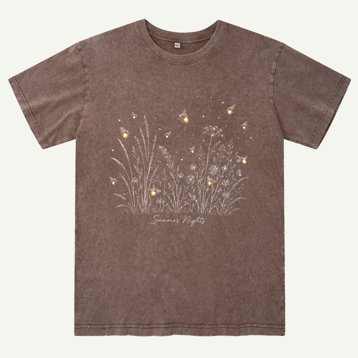 Firefly Summer Night Meadow Washed T-Shirt