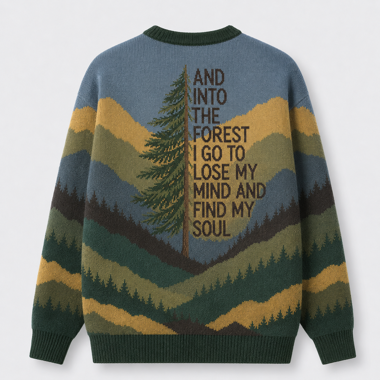 Into the Forest Tree Fuzzy Fleece Sweatshirt