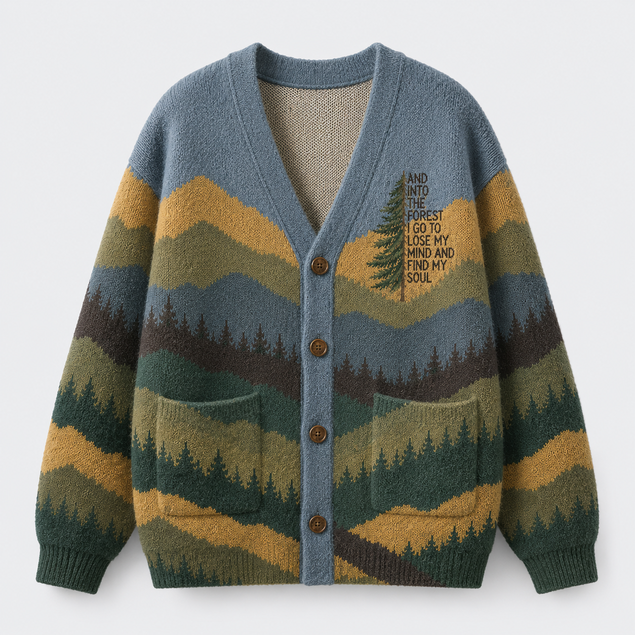 Into the Forest Tree Ugly Cardigan Sweaters