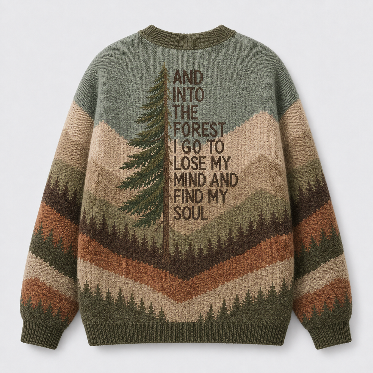 Into the Forest Tree Ugly Cardigan Sweaters