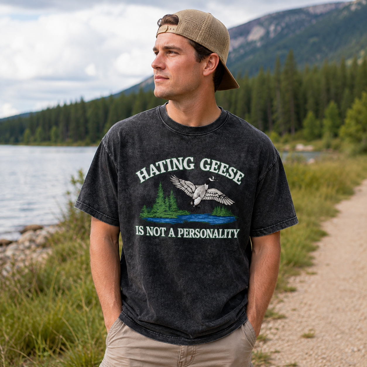 Hating Geese Washed T-Shirt