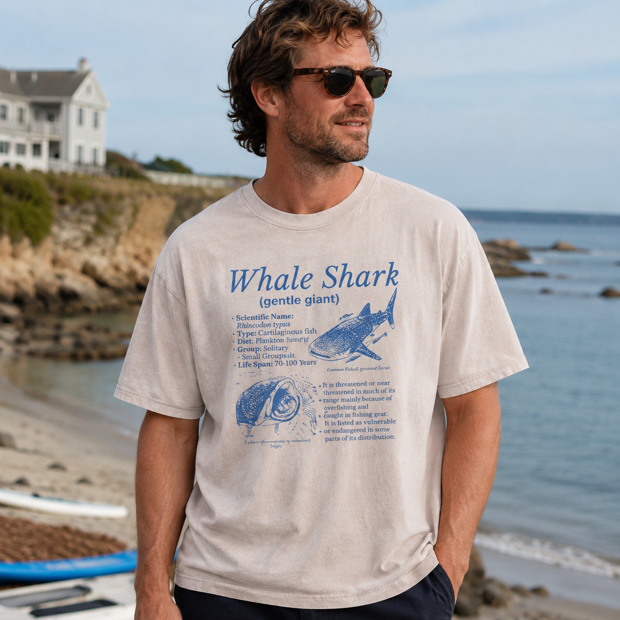 Meet the Gentle Giant Whale Shark Washed T-Shirt