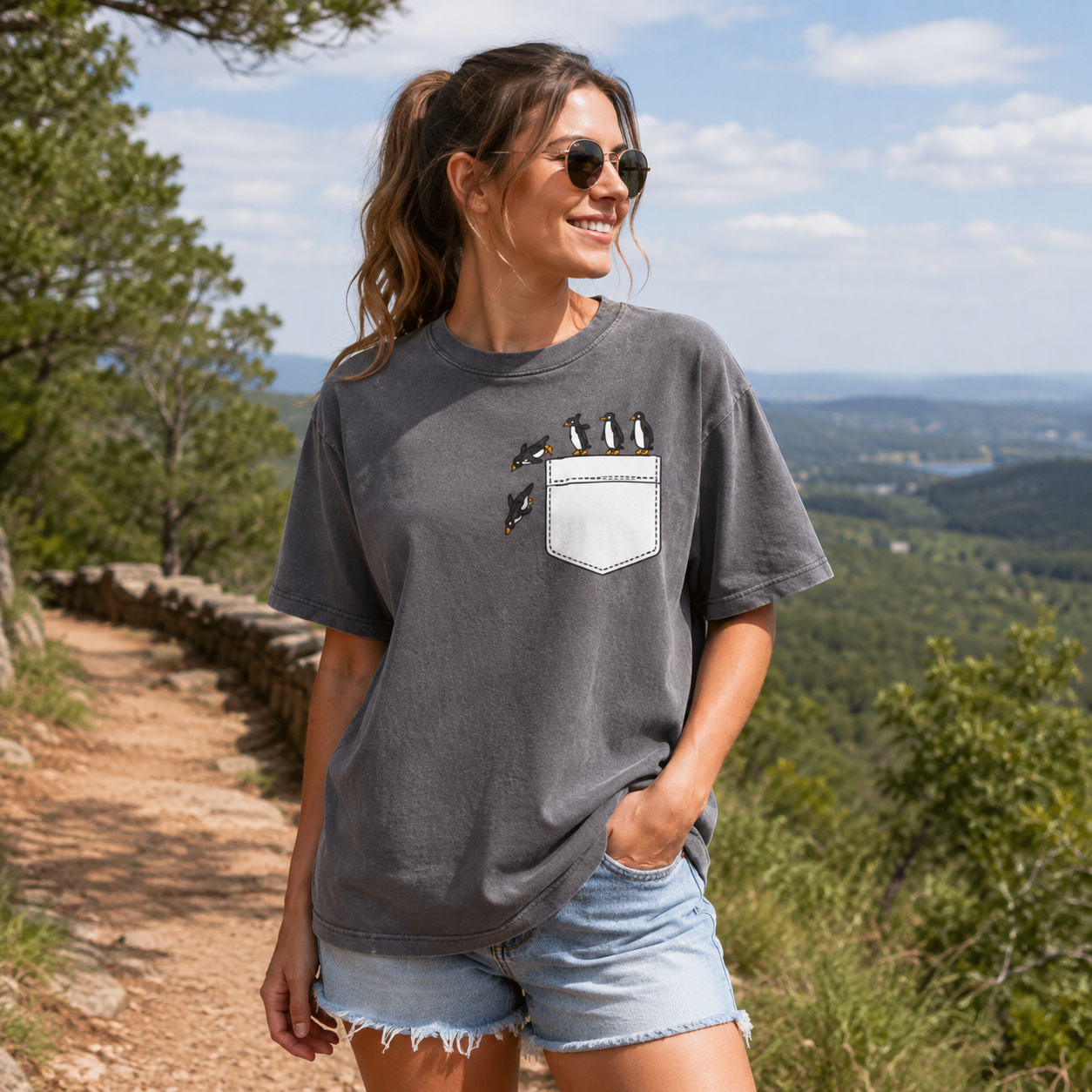 Penguin Pocket Parade Washed T-Shirt