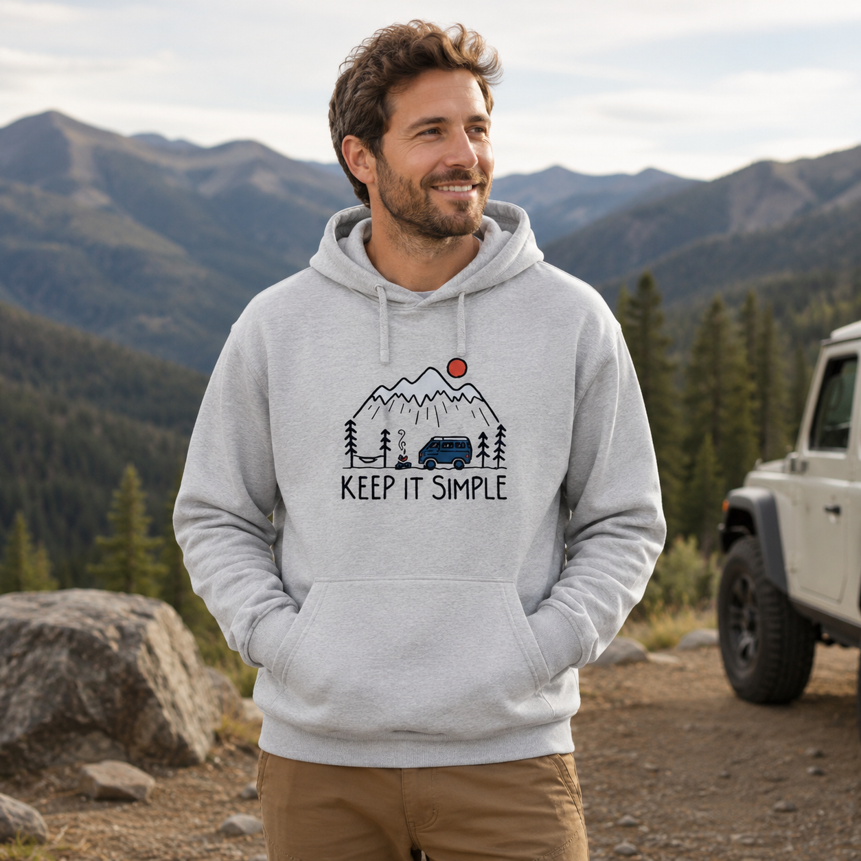 Keep It Simple Mountain Van Hoodie
