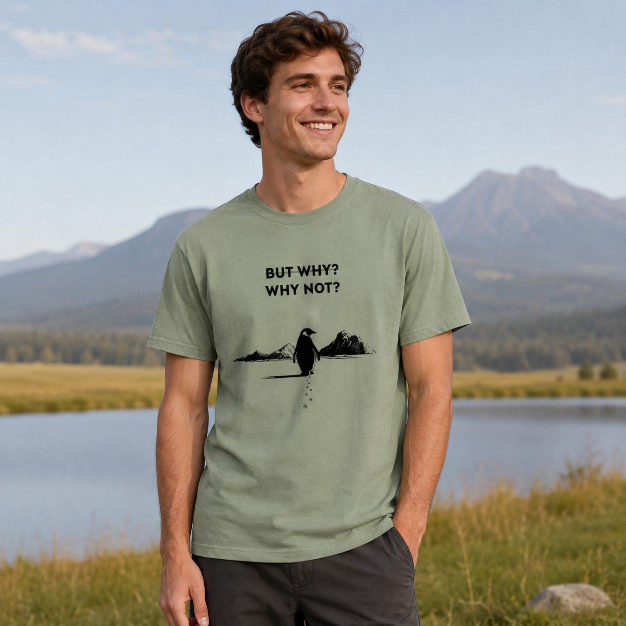 But Why Why Not Penguin Adventure T-Shirt