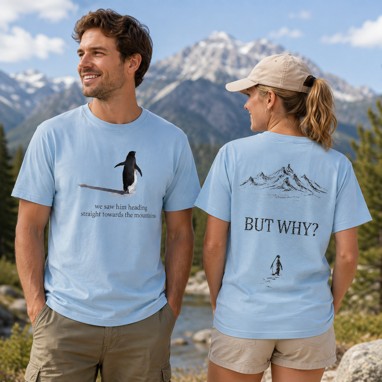 But Why Penguin Mountain Journey T-Shirt