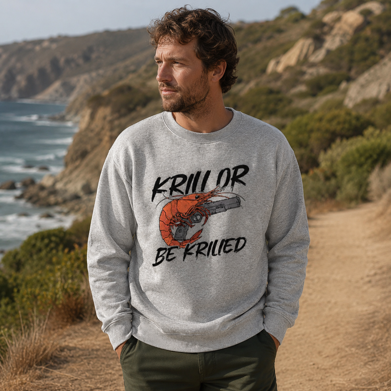 Krill Or Be Krilled Armed Krill Sweatshirts