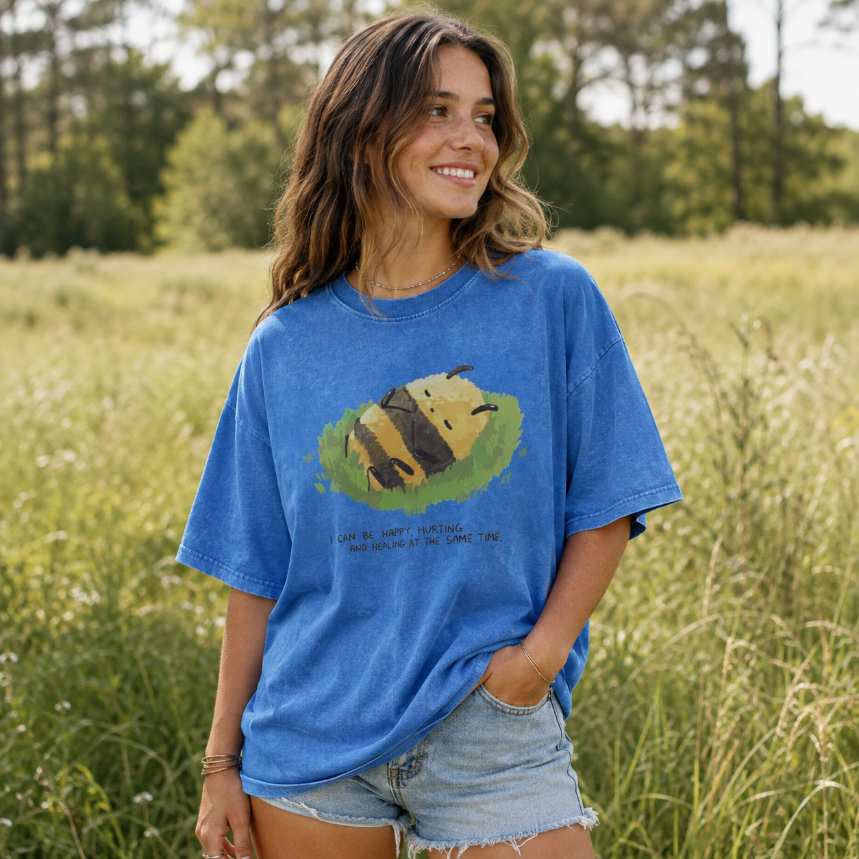 Healing One Buzz at a Time Washed T-Shirt