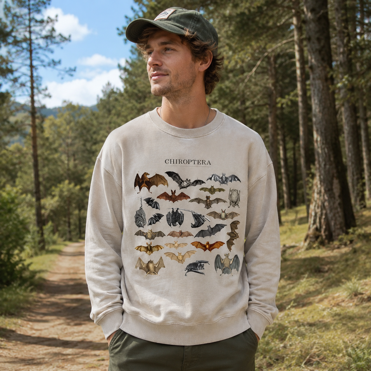 Chiroptera Bat Species Washed Sweatshirts