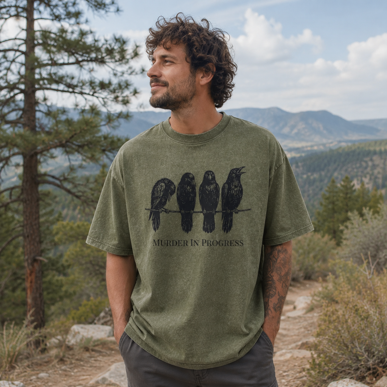 Murder in Progress Washed T-Shirt