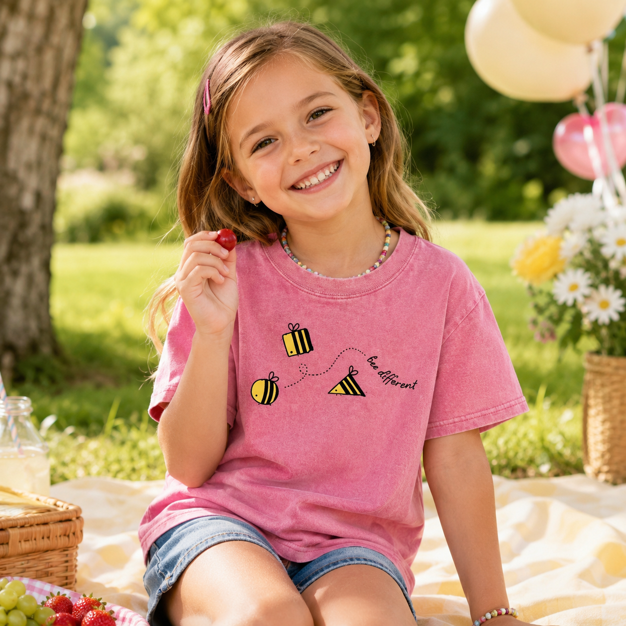 Bee Different Kids Washed T-Shirt
