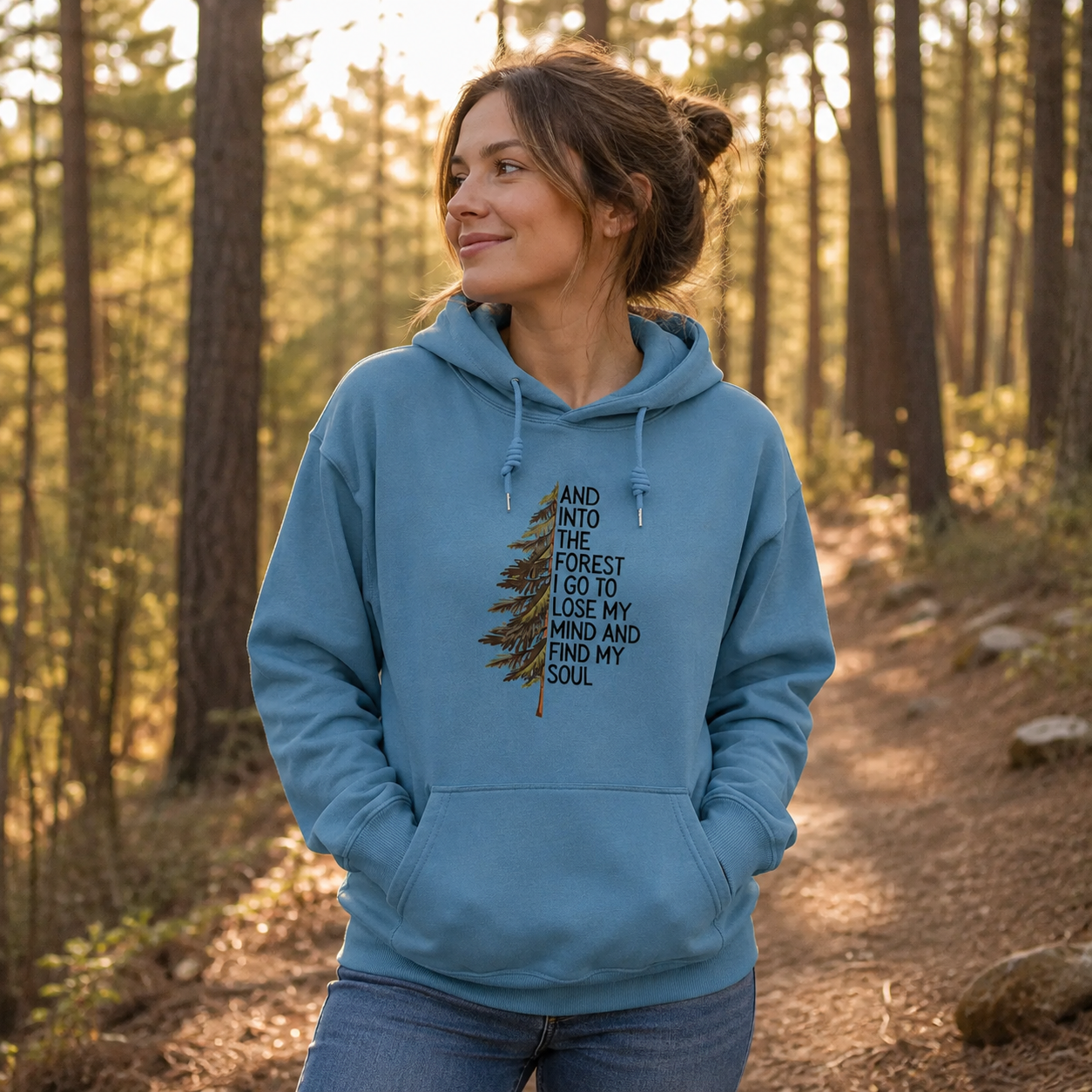 Into the Forest Tree Quote Hoodie