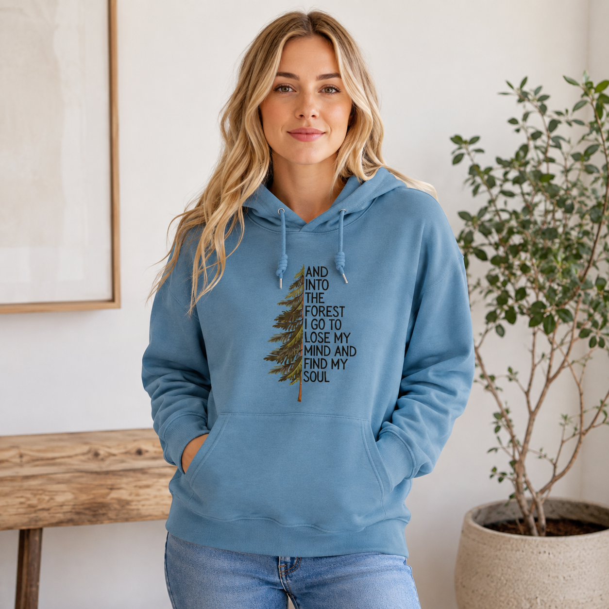 Into the Forest Tree Quote Hoodie