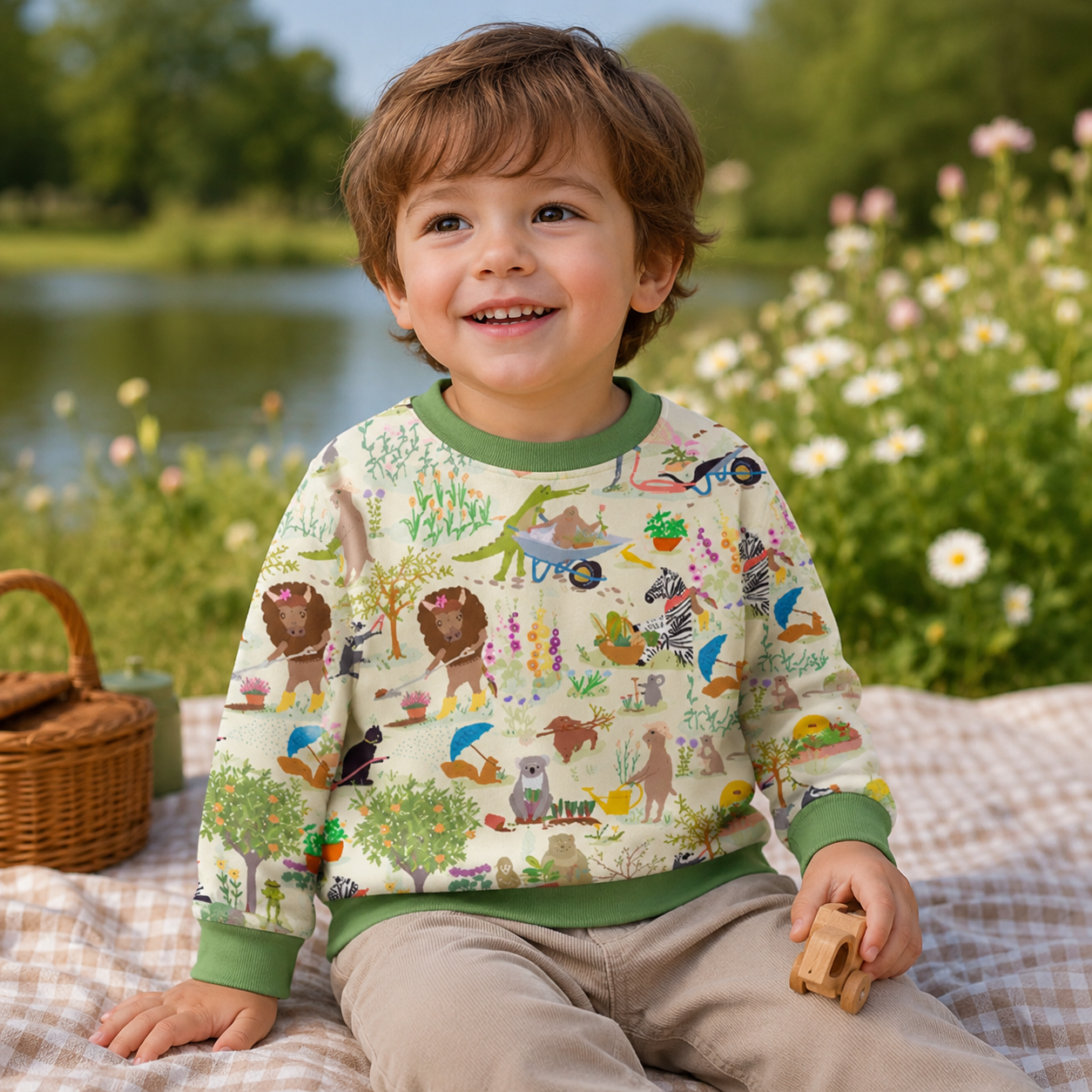 Garden Animals Kids Premium Eco Sweatshirts
