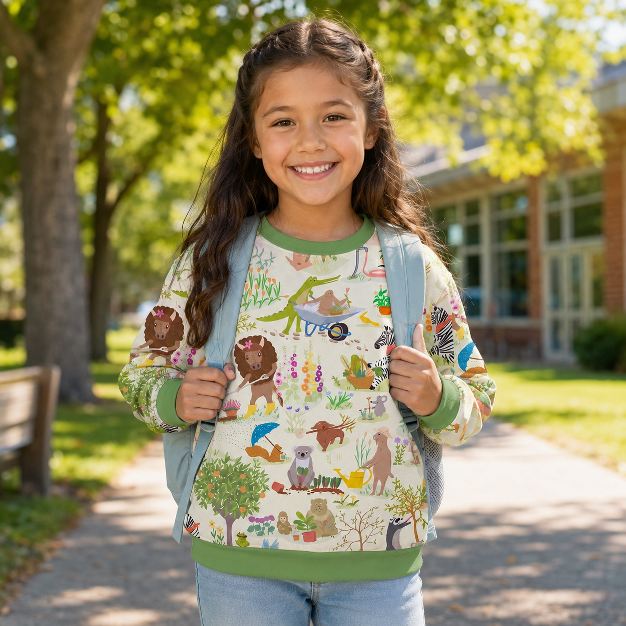 Garden Animals Kids Premium Eco Sweatshirts