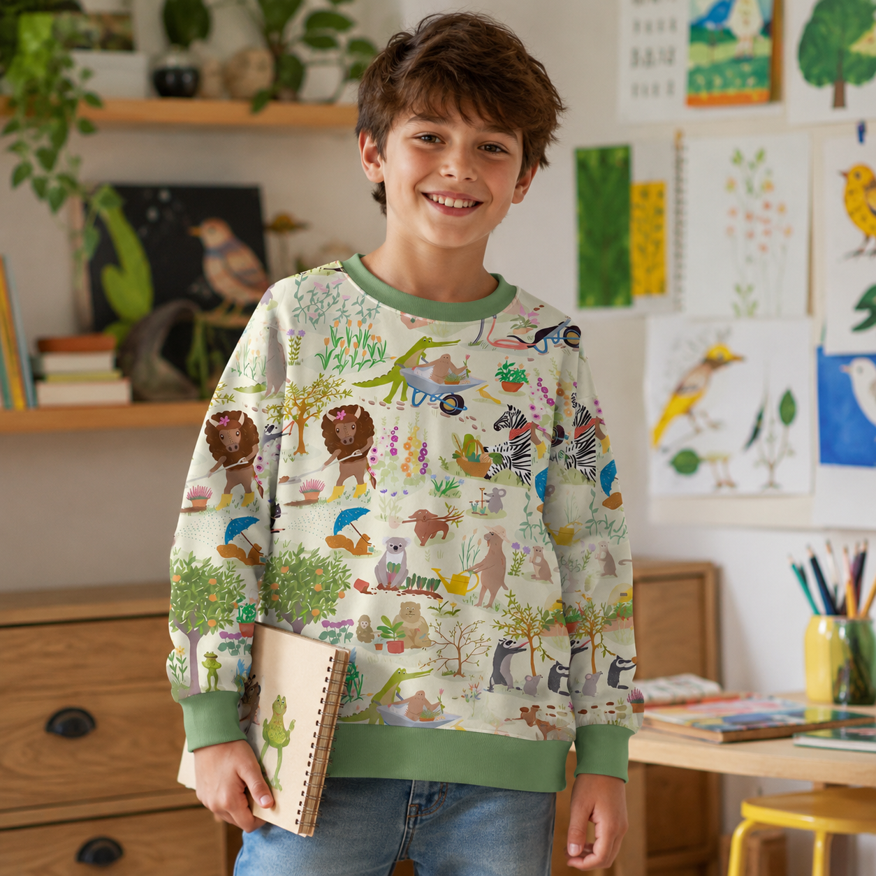 Garden Animals Kids Premium Eco Sweatshirts