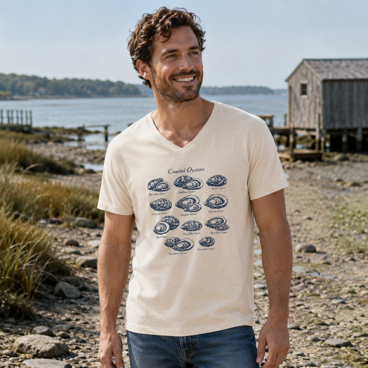 Curved Critters Armadillo Collection V-neck T-Shirt