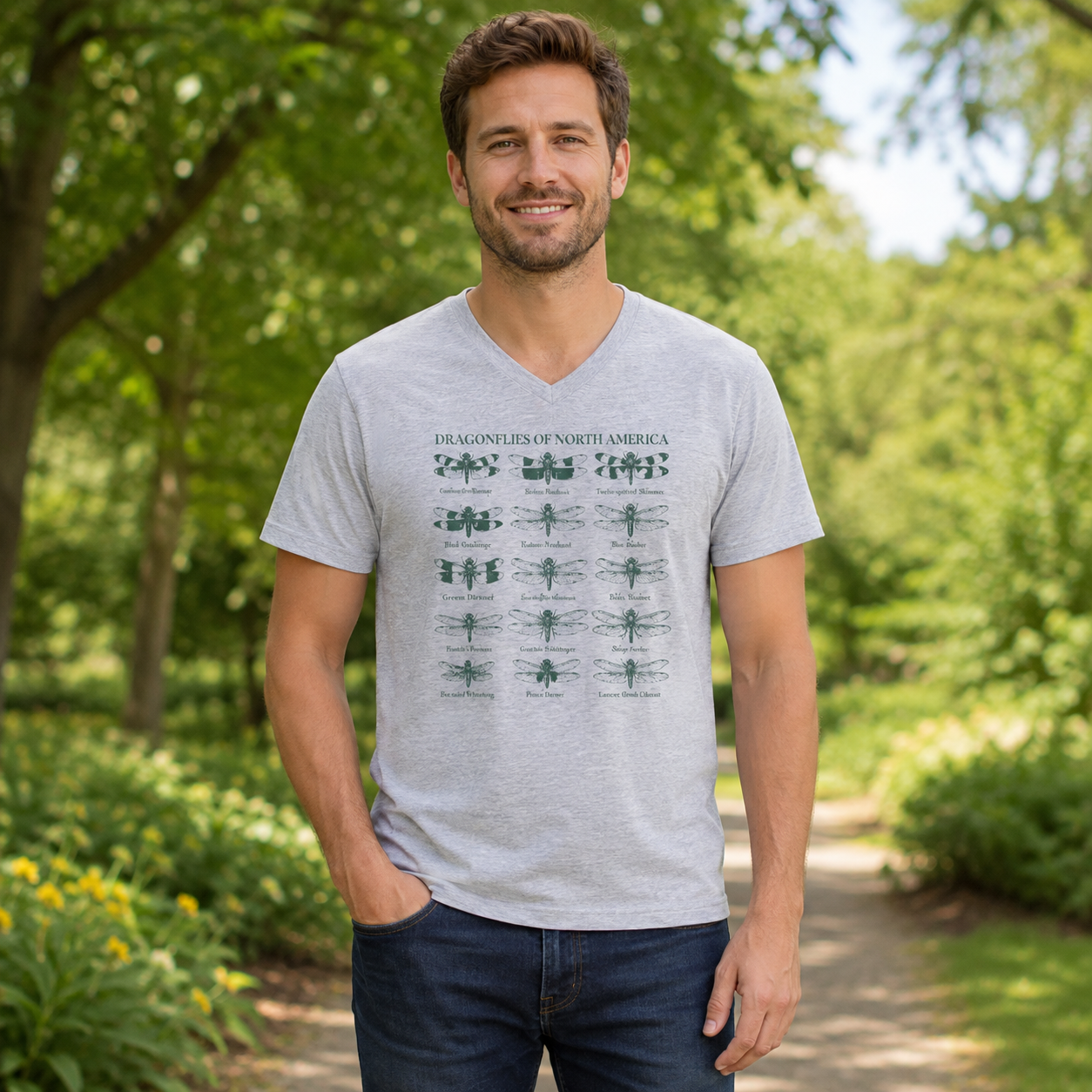 Dragonflies Of North America Field Guide V-neck T-Shirt