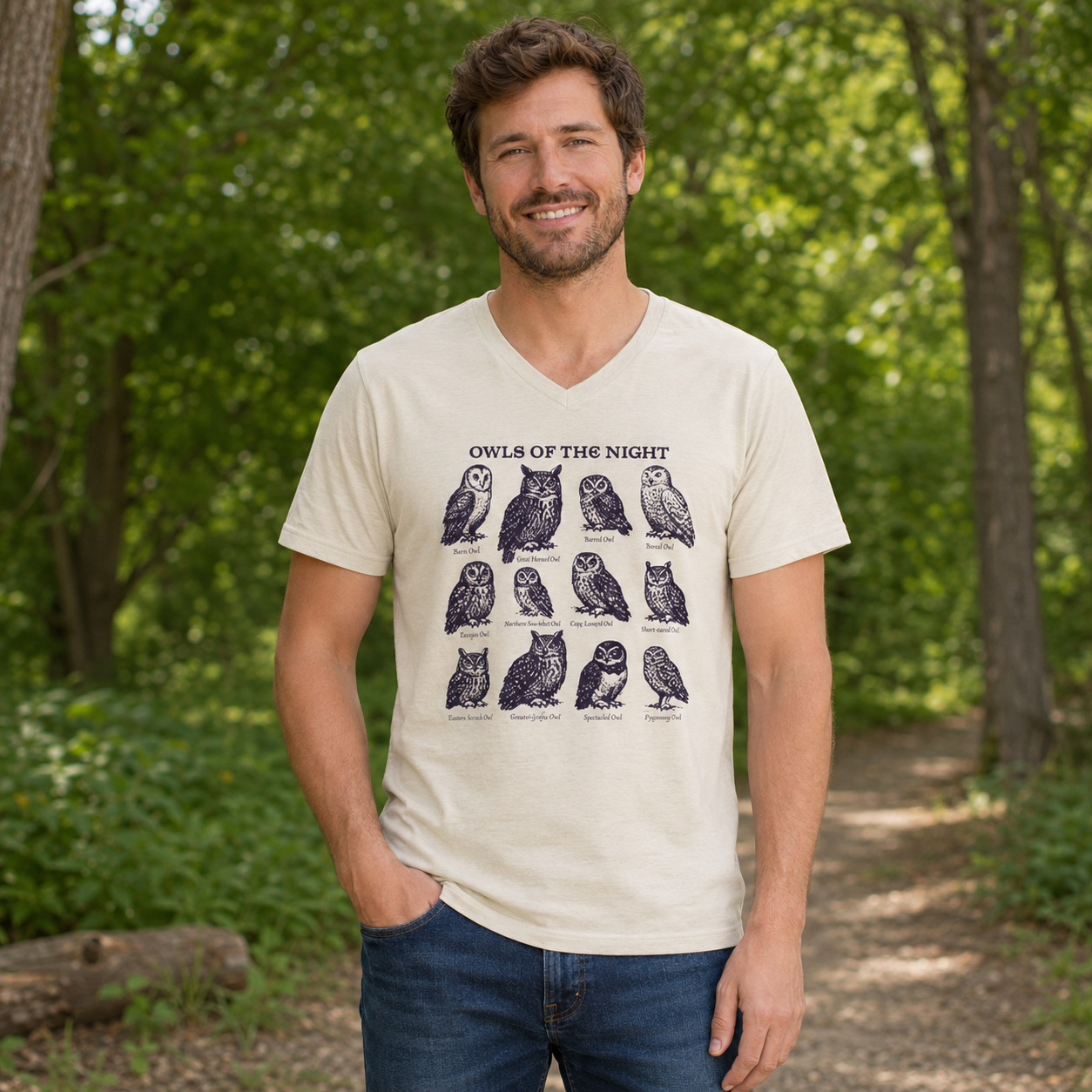 Owls Of The Night Field Guide V-neck T-Shirt
