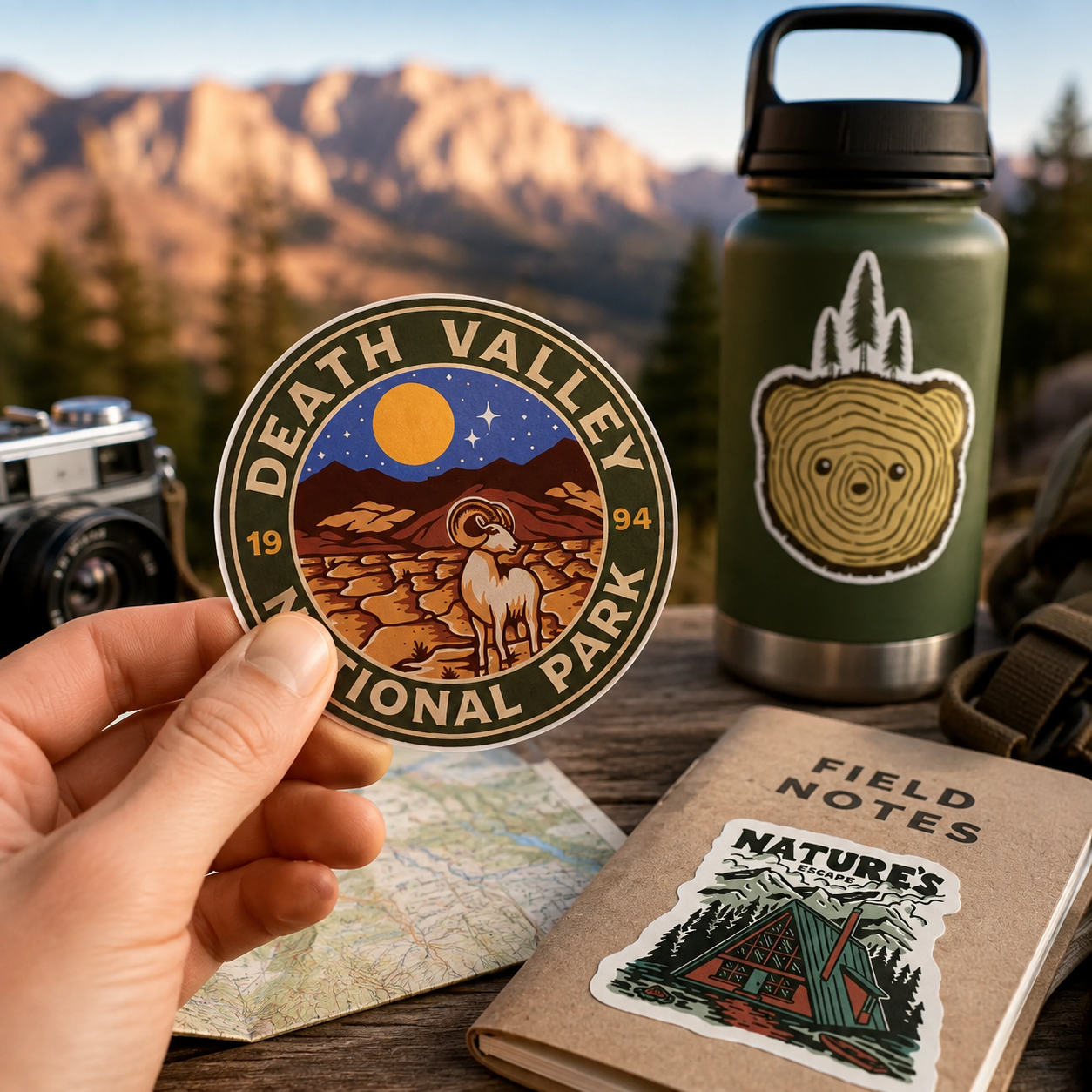 Death Valley National Park Retro Sticker