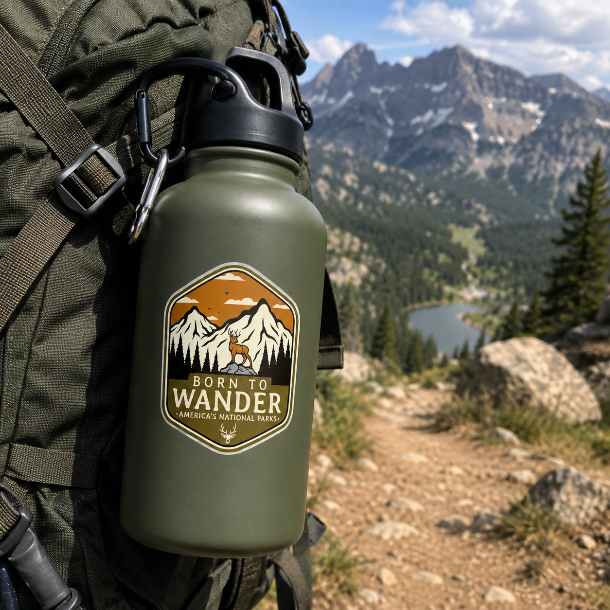 Born To Wander National Parks Sticker