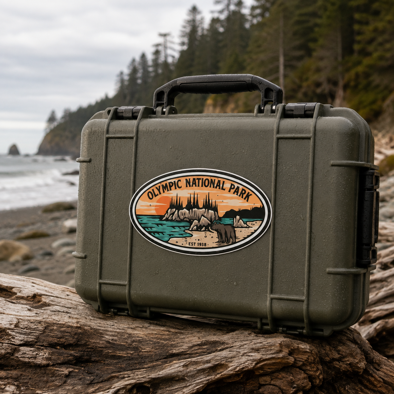 Olympic National Park Retro Sticker