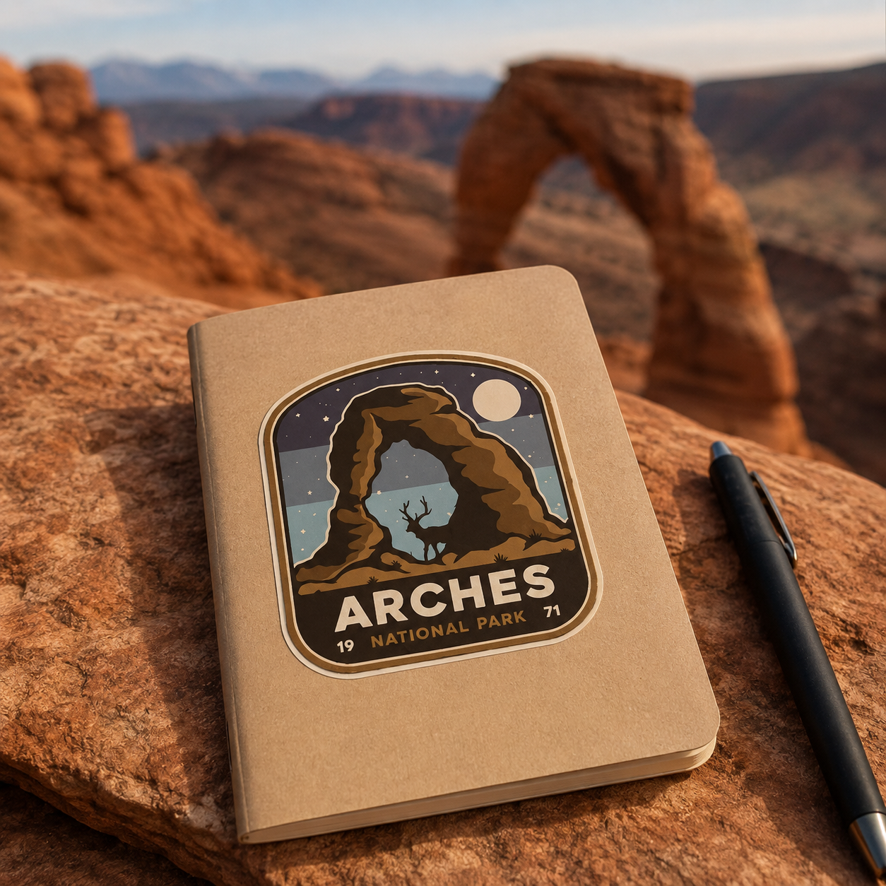 Arches National Park Retro Sticker