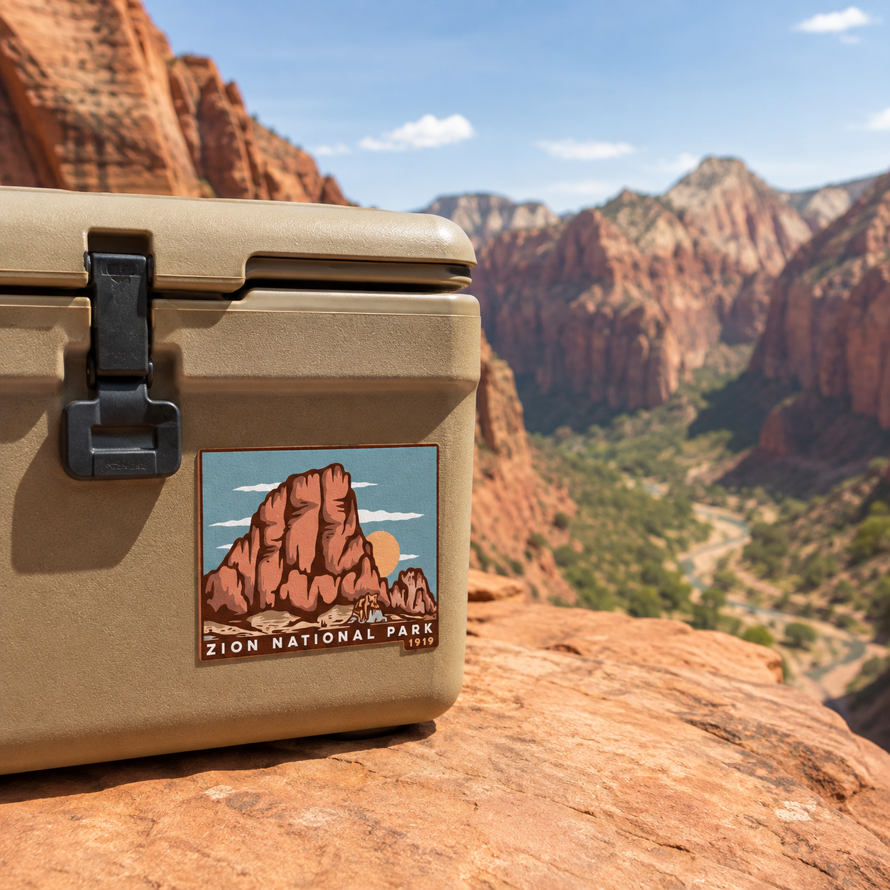 Zion National Park Retro Sticker