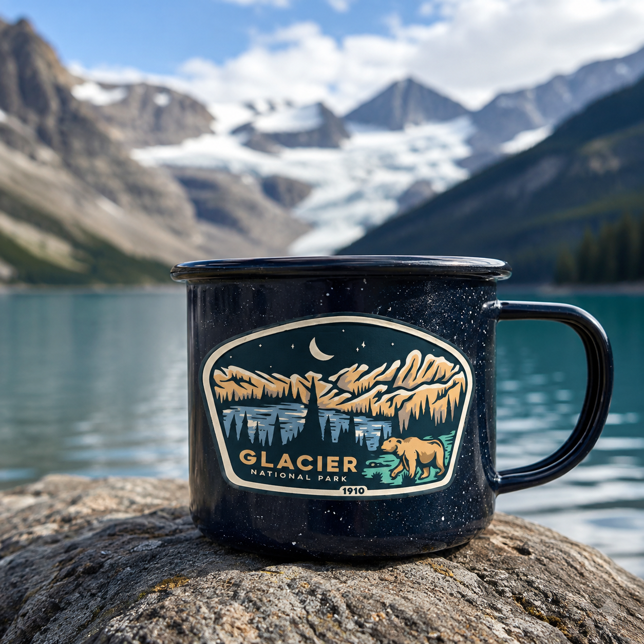 Glacier National Park Retro Sticker