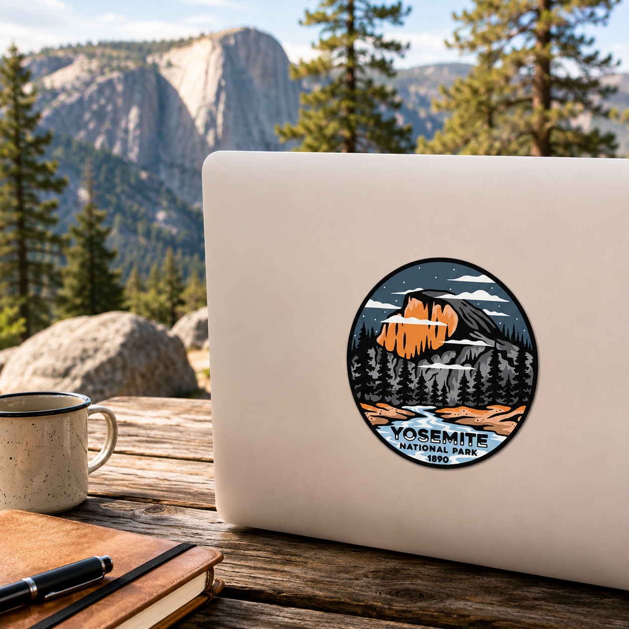 Yosemite National Park Retro Sticker