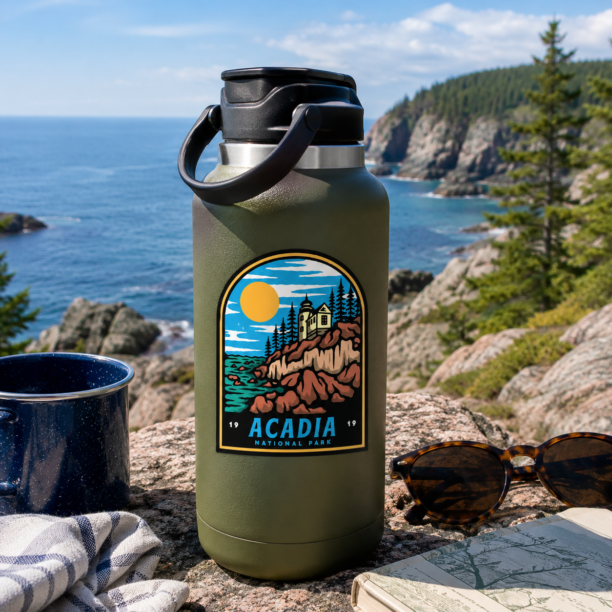 Acadia National Park Retro Sticker
