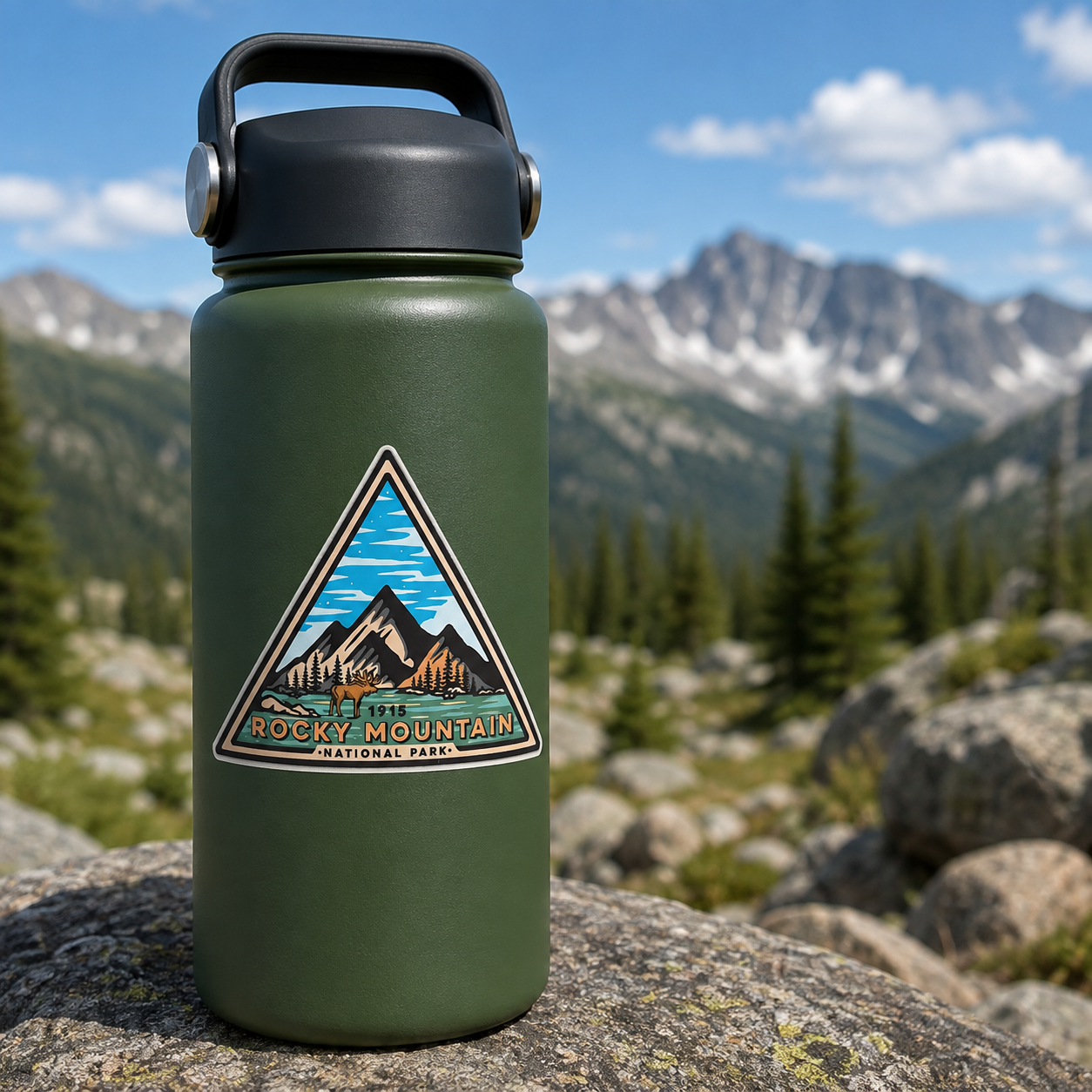 Rocky Mountain National Park Retro Sticker