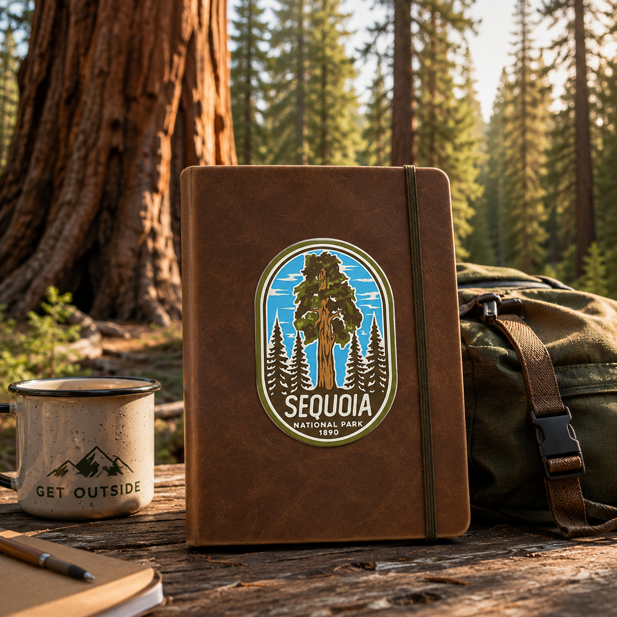 Sequoia National Park Retro Sticker