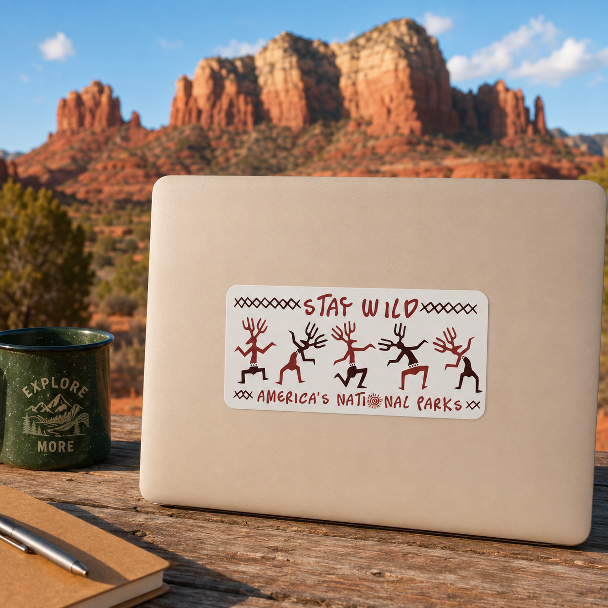 Stay Wild Petroglyphs America's National Parks Sticker