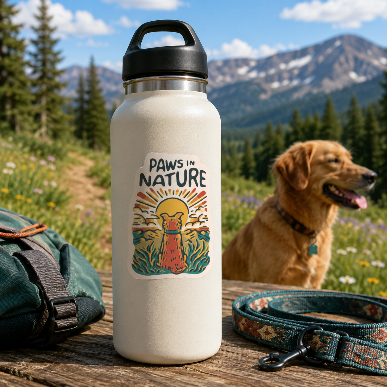 Dog Paws in Nature Sticker