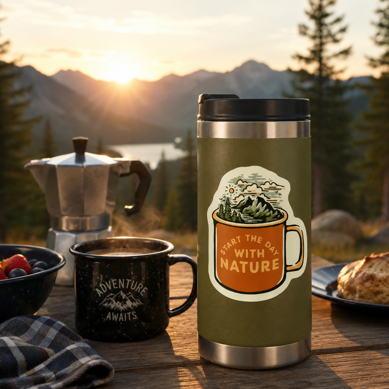 Start The Day With Nature Sticker